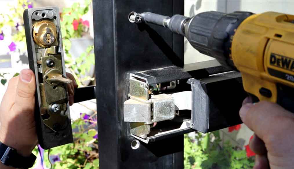 exit door push bar handle installation
